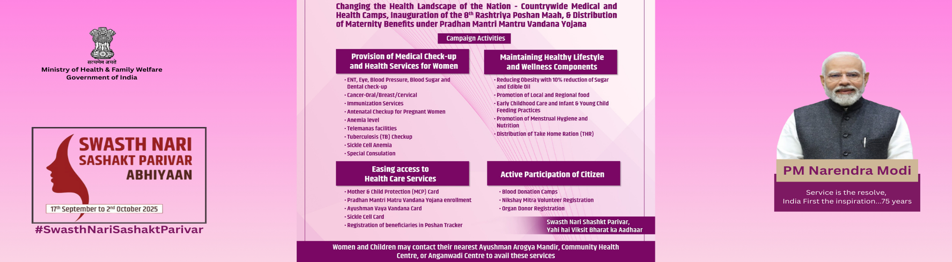 Swasth Nari, Sashakt Parivar Abhiyaan - 17.09.2025 to 02.10.2025
